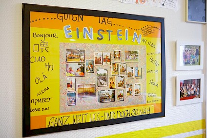 Collage of the Einstein group in different languages